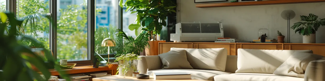 Famille profitant du confort d'une climatisation réversible financée par les aides gouvernementales écologiques