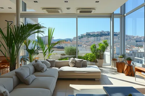 Installation de climatisation naturelle adaptée au climat méditerranéen dans une villa marseillaise écologique