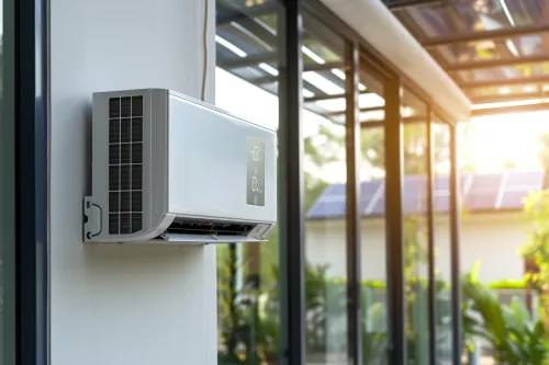 Système de climatisation Solar Ready connecté aux panneaux solaires photovoltaïques pour un rendement énergétique optimal