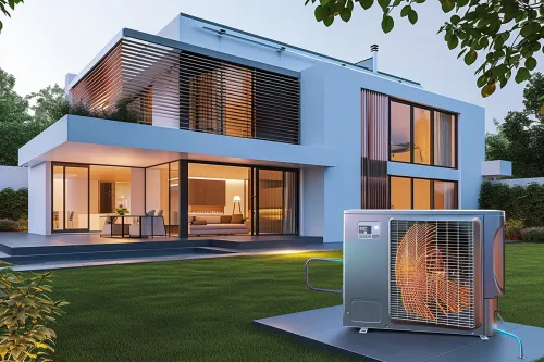 Système de pompe à chaleur réversible avec ses composants principaux : unité intérieure, extérieure et circuit thermodynamique