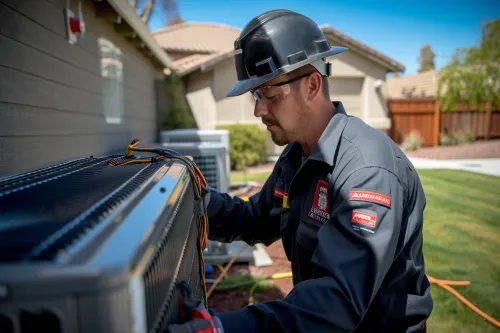 Installation d'un système de climatisation solar-ready par un technicien qualifié dans une maison moderne